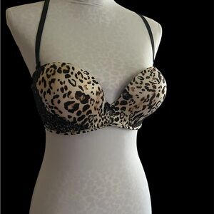 Victoria's Secret Leopard Print BOMBSHELL Strapless/Multi-way Bra